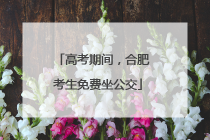 高考期间，合肥考生免费坐公交