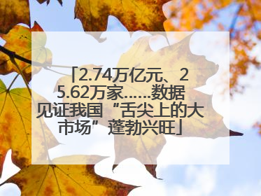 2.74万亿元、25.62万家……数据见证我国“舌尖上的大市场”蓬勃兴旺