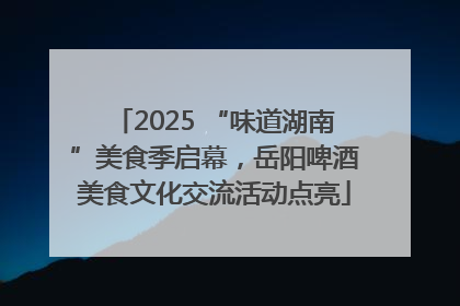2025 “味道湖南”美食季启幕，岳阳啤酒美食文化交流活动点亮