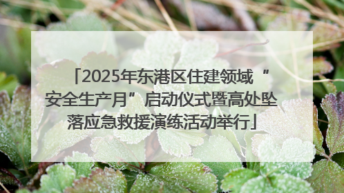 2025年东港区住建领域“安全生产月”启动仪式暨高处坠落应急救援演练活动举行