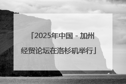 2025年中国－加州经贸论坛在洛杉矶举行