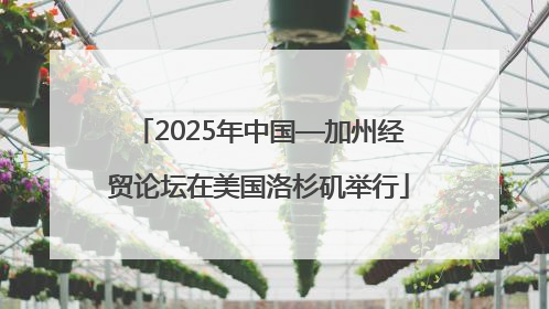 2025年中国—加州经贸论坛在美国洛杉矶举行