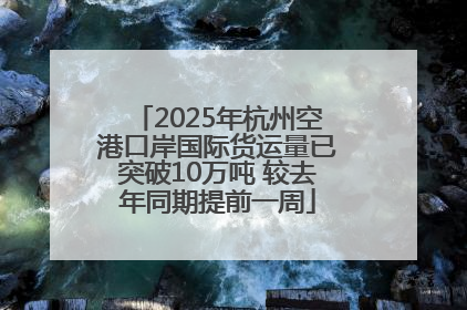 2025年杭州空港口岸国际货运量已突破10万吨 较去年同期提前一周