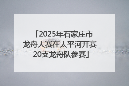 2025年石家庄市龙舟大赛在太平河开赛 20支龙舟队参赛