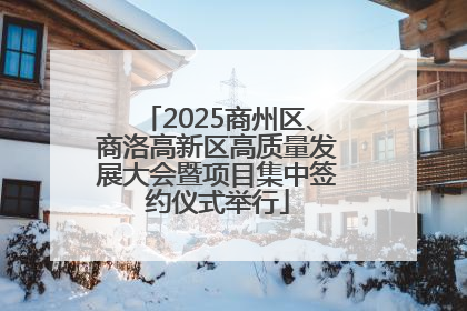 2025商州区、商洛高新区高质量发展大会暨项目集中签约仪式举行