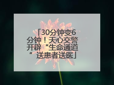 30分钟变6分钟！天心交警开辟“生命通道”送患者送医
