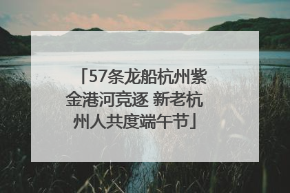 57条龙船杭州紫金港河竞逐 新老杭州人共度端午节