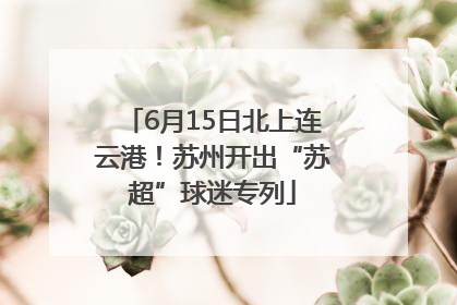 6月15日北上连云港！苏州开出“苏超”球迷专列